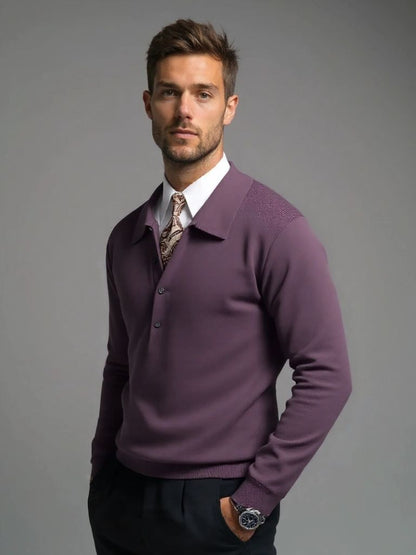 Old Money Knit Polo Sweater - Nordwr