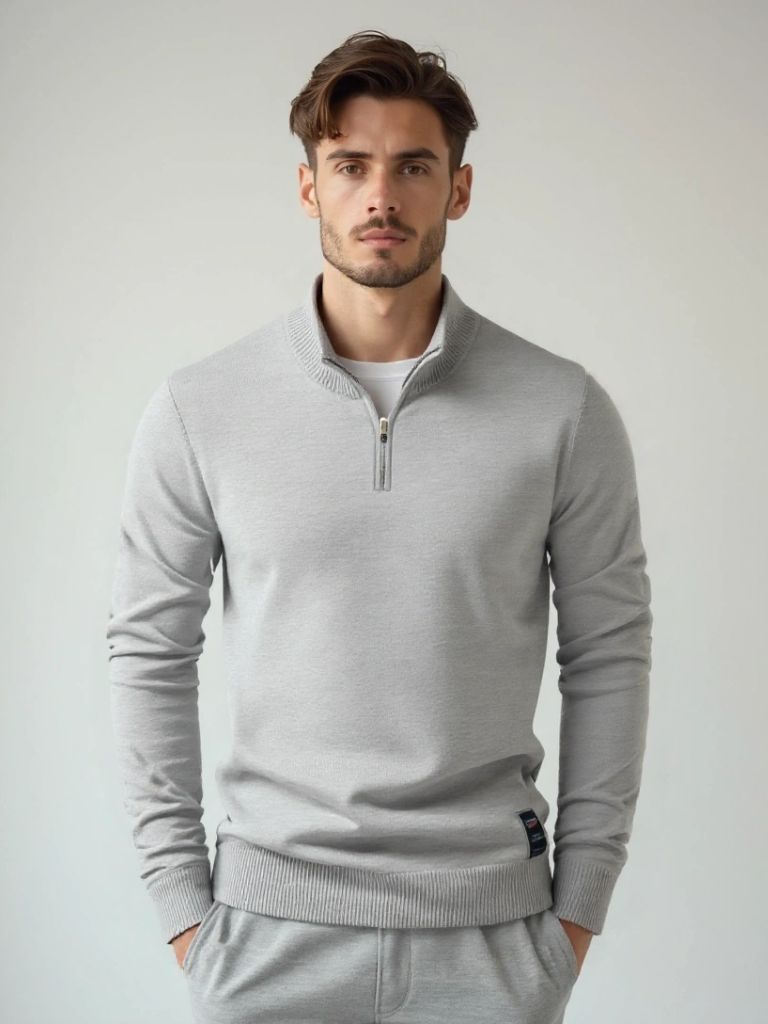 Half Zip Knitwear Pullover Sweater - Nordwr