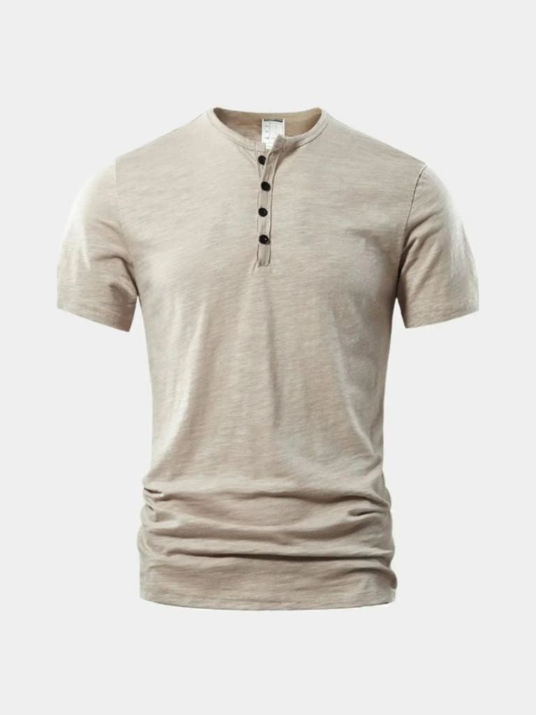 Essential Casual Henry Neck T-Shirt - Nordwr