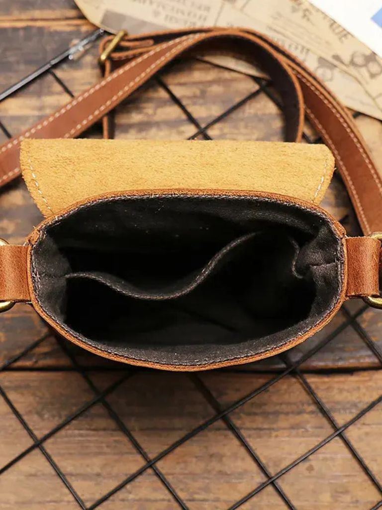 Men's Mini Leather Shoulder Bag - Nordwr