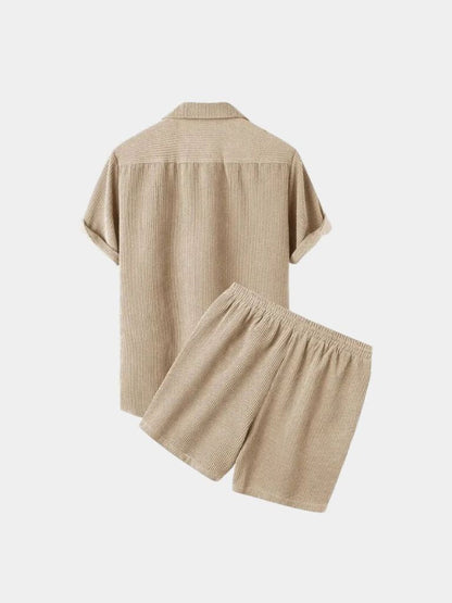 Minimalist Corduroy Set Shorts and Shirt - Nordwr