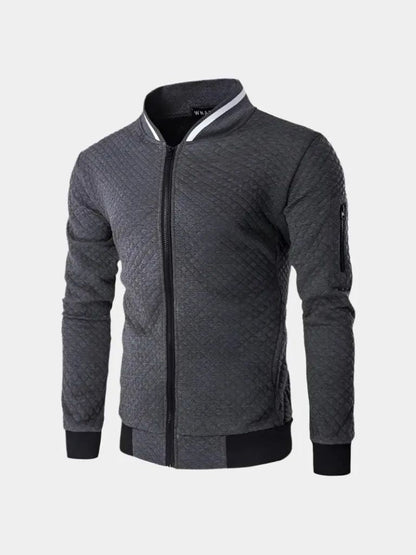 Textured Casual Bomber Jacket - Nordwr