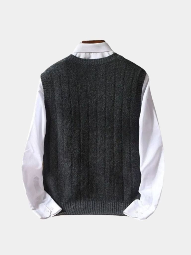 100% Merino Wool Pullover Sweater Vest - Nordwr