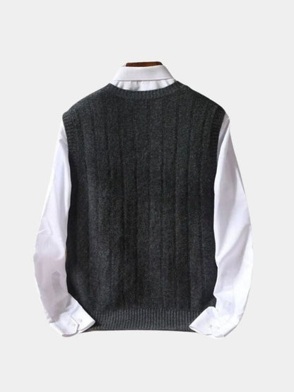100% Merino Wool Pullover Sweater Vest - Nordwr