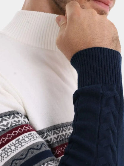 Half Zip Knit Pullover Sweater - Nordwr