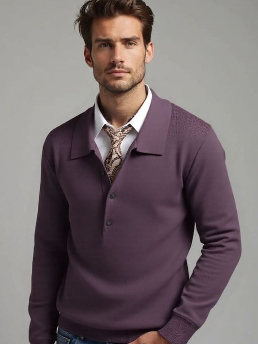 Old Money Knit Polo Sweater - Nordwr