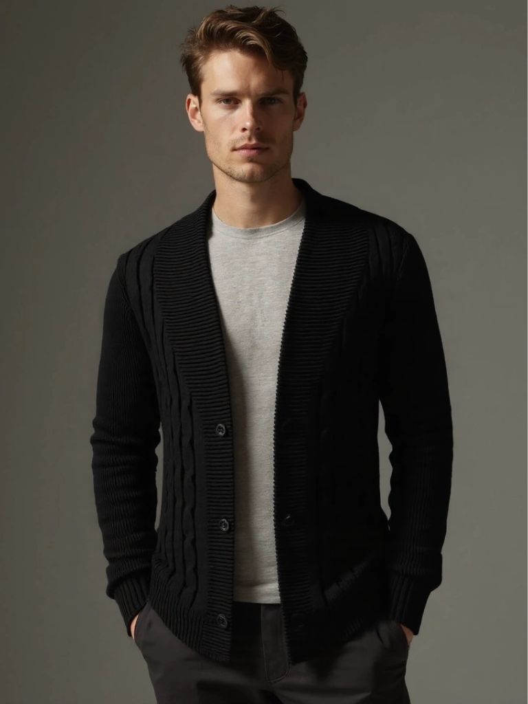 Men's Elegant Knit Cardigan - Nordwr