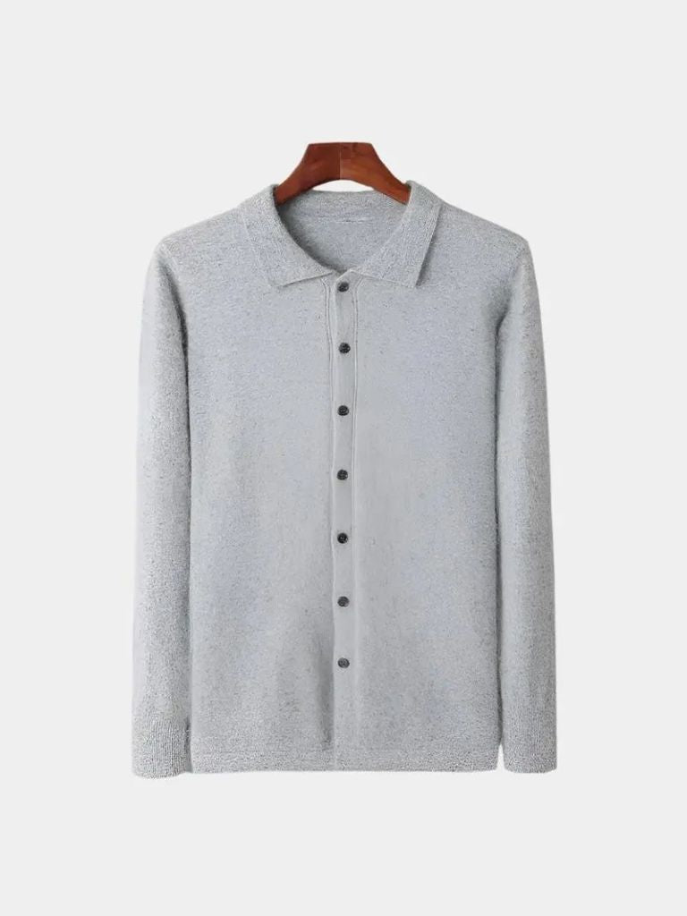 100% Cashmere Polo Cardigan - Nordwr