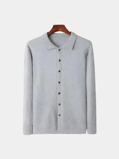100% Cashmere Polo Cardigan - Nordwr