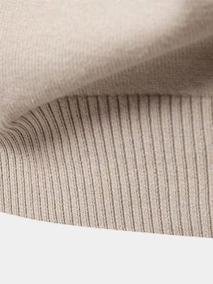 Half Zip Knitwear Solid Color Cardigan Sweater - Nordwr