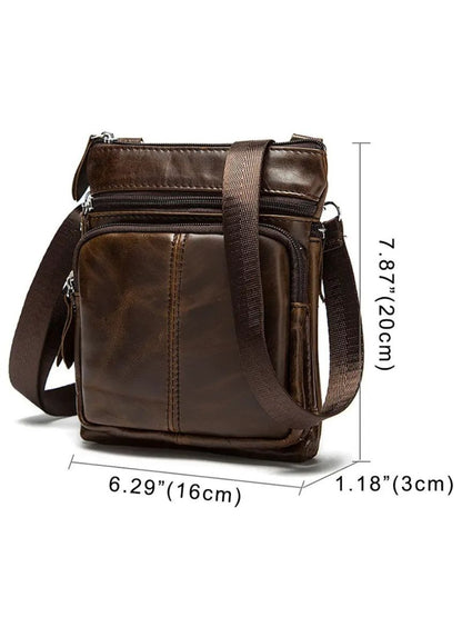 Crossbody Leather Shoulder Bag - Nordwr