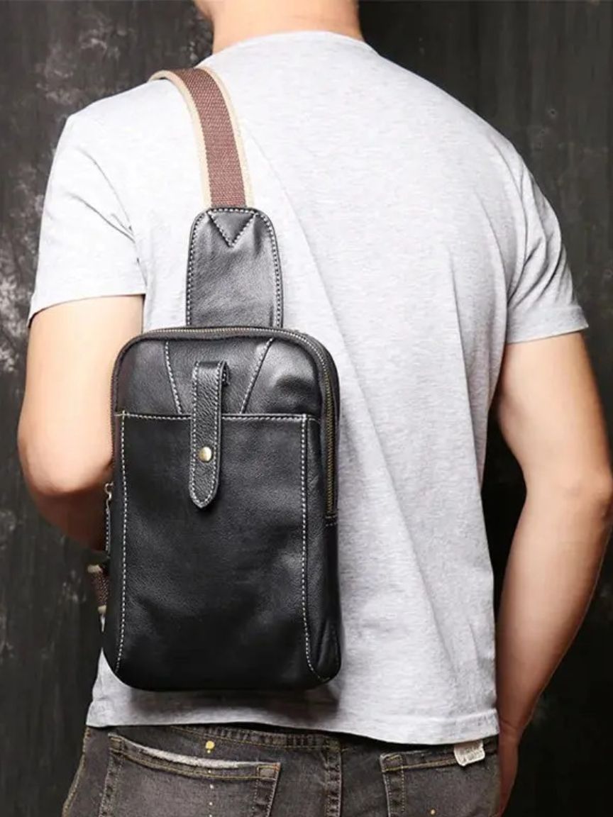 Minimalist Leather Shoulder Bag - Nordwr