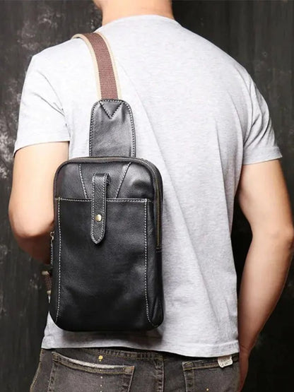 Minimalist Leather Shoulder Bag - Nordwr