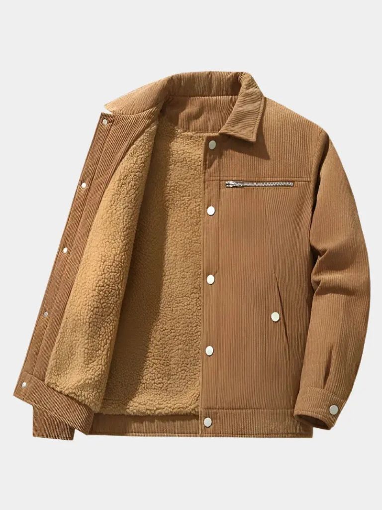 Minimalist Corduroy Sherpa Jacket - Nordwr