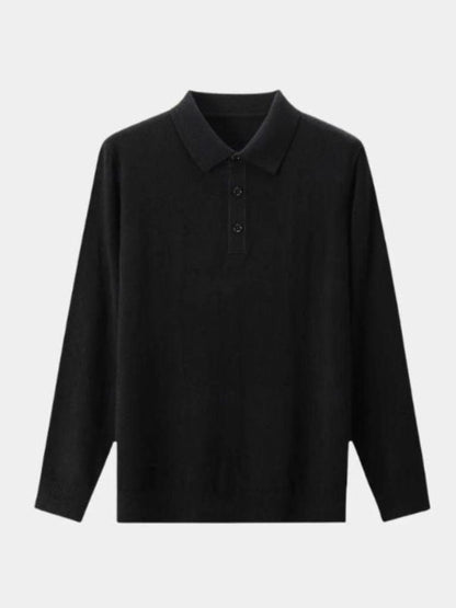 Wool Knit Button Up Polo Pullover - Nordwr