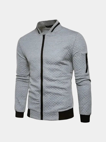 Textured Casual Bomber Jacket - Nordwr