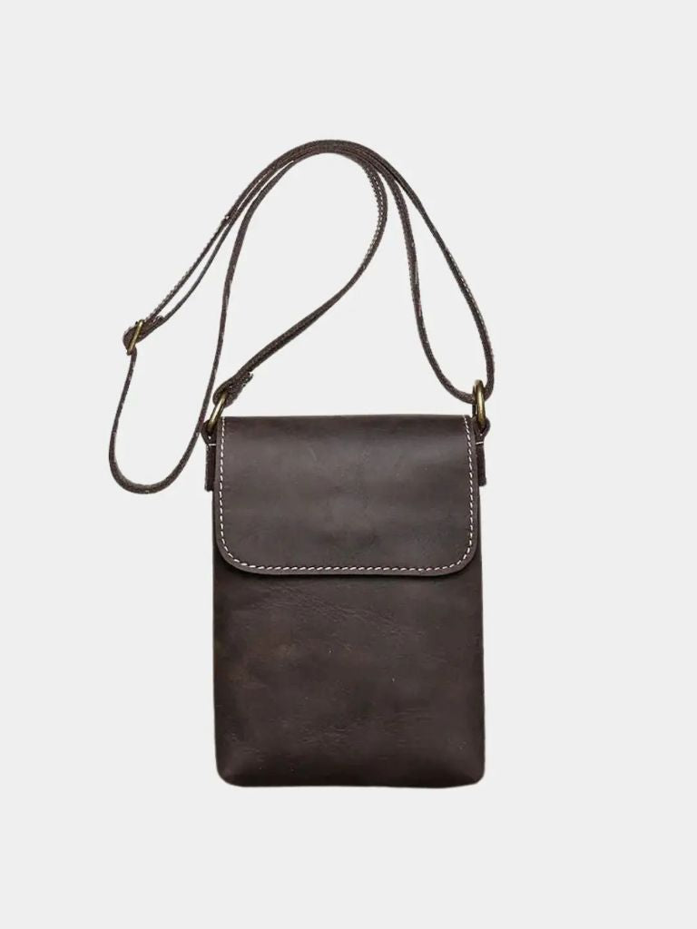 Men's Mini Leather Shoulder Bag - Nordwr