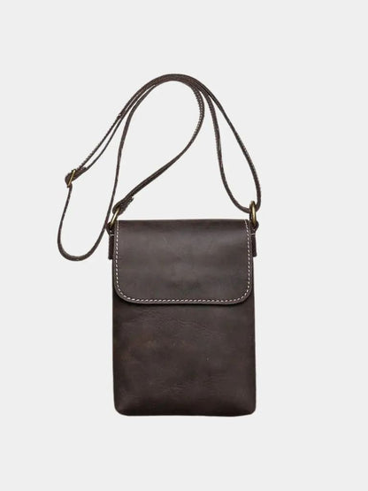 Men's Mini Leather Shoulder Bag - Nordwr