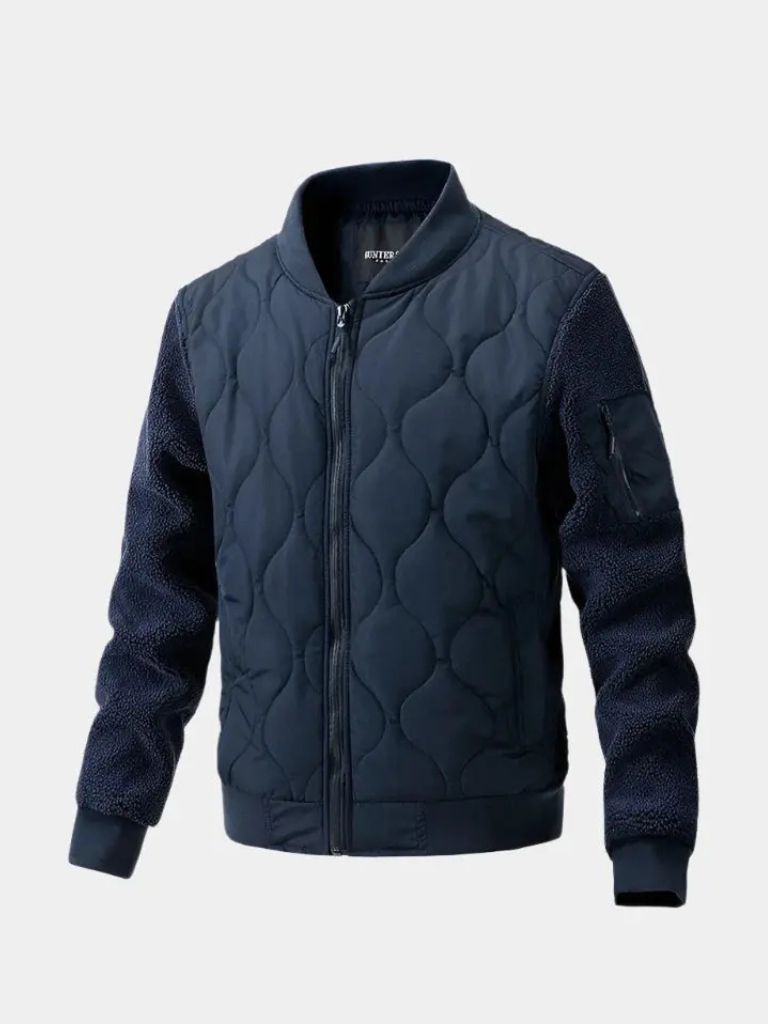 Sherpa Sleeves Padded Bomber Jacket - Nordwr