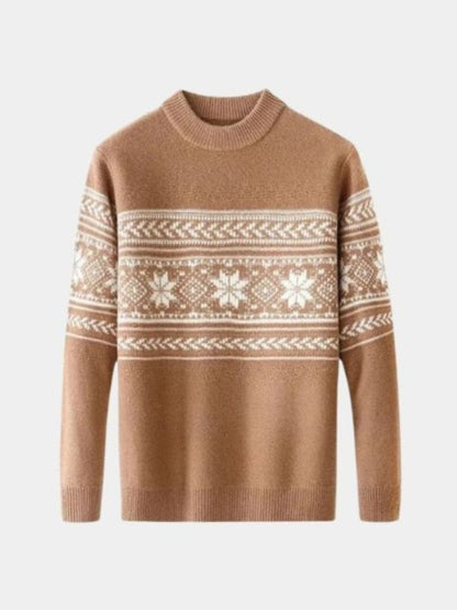 100% Wool Fair Isle Pullover Sweater Jumper - Nordwr