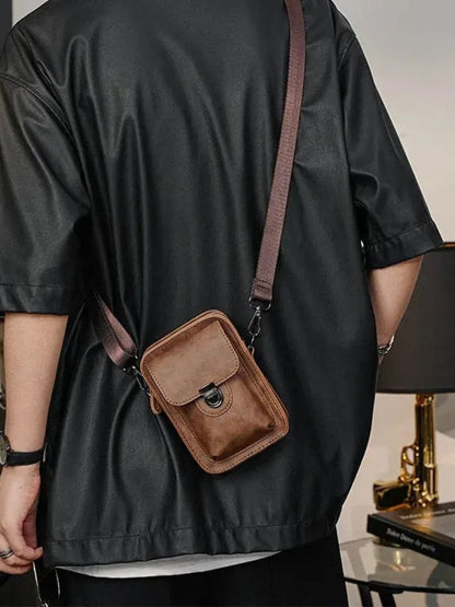 Vintage Mini Leather Crossbody Shoulder Bag - Nordwr