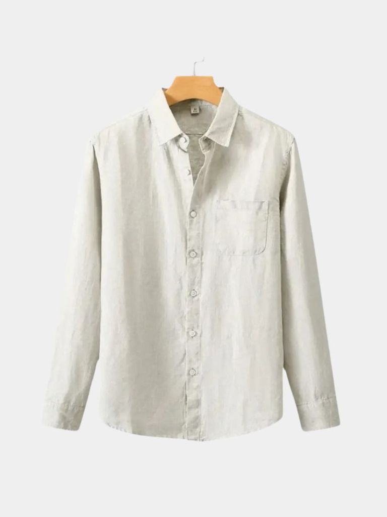 Long Sleeve Essential Linen Shirt - Nordwr