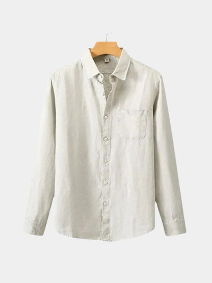 Long Sleeve Essential Linen Shirt - Nordwr