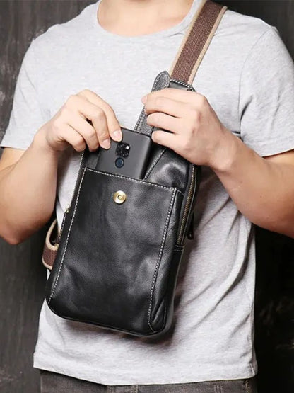 Minimalist Leather Shoulder Bag - Nordwr