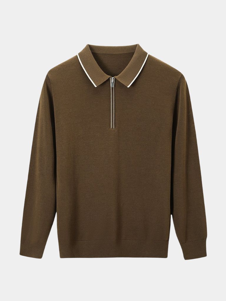 Ivory Elite Long Sleeve Polo – Nordwr