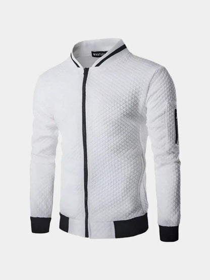 Textured Casual Bomber Jacket - Nordwr