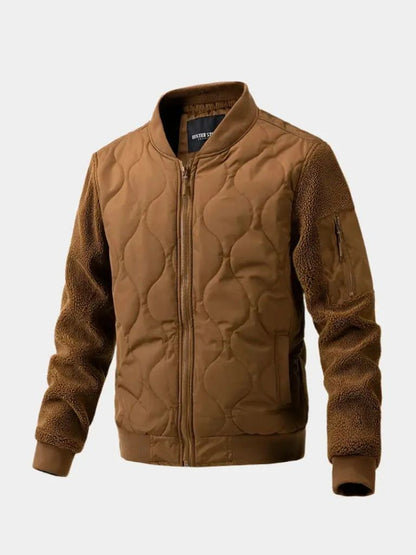 Sherpa Sleeves Padded Bomber Jacket - Nordwr