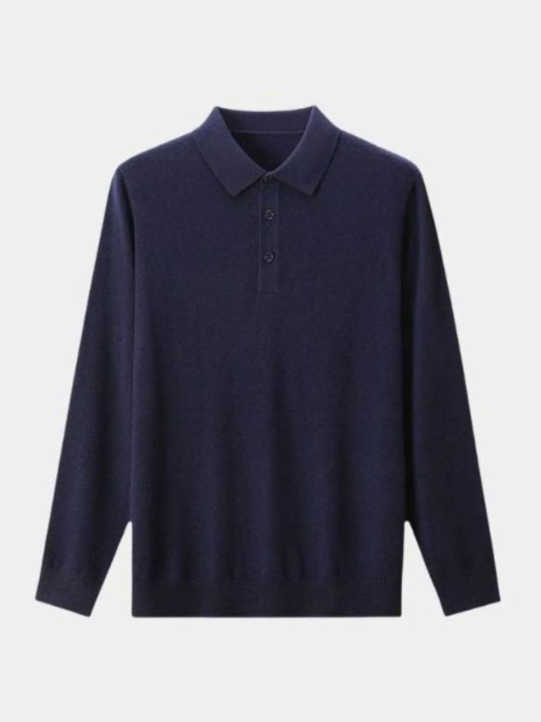 Wool Knit Button Up Polo Pullover - Nordwr