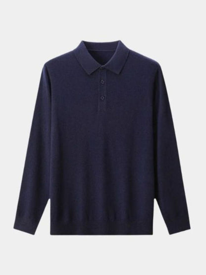 Wool Knit Button Up Polo Pullover - Nordwr