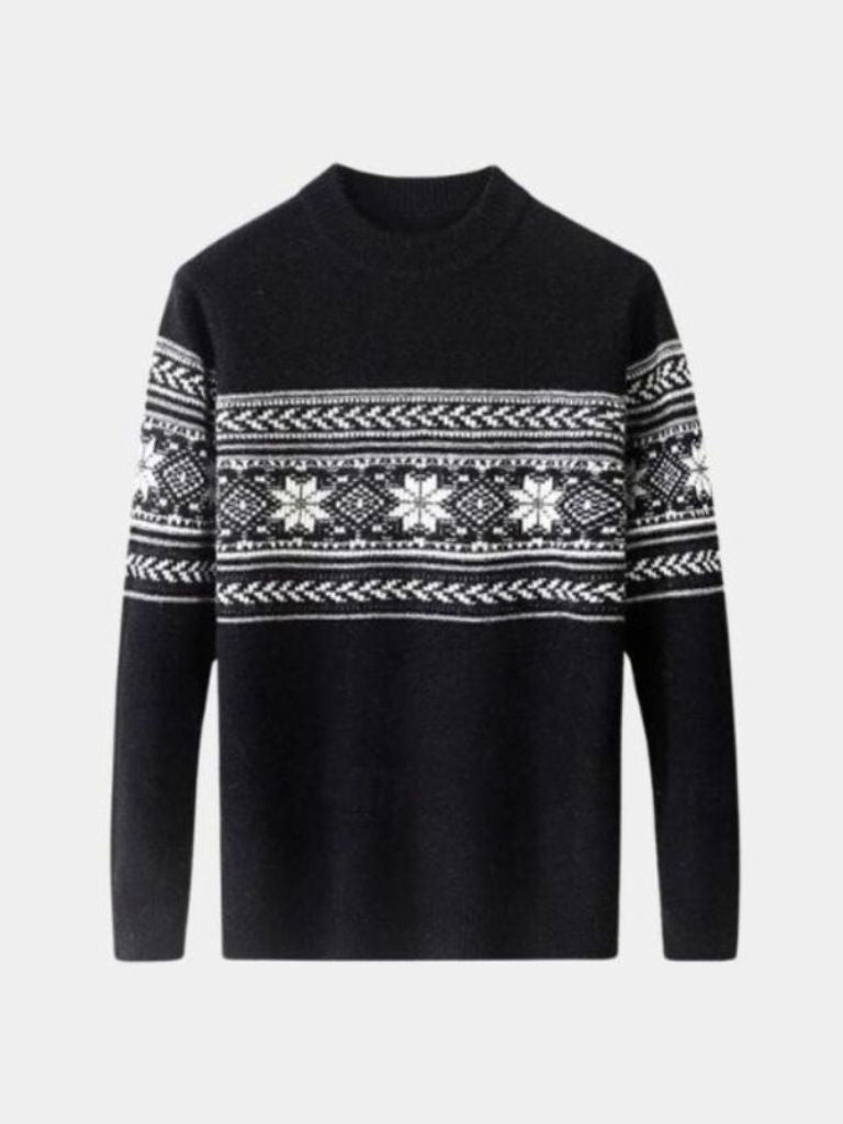 100% Wool Fair Isle Pullover Sweater Jumper - Nordwr