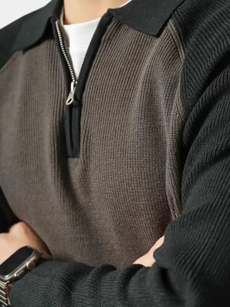 Raglan Quarter Zip Sweater - Nordwr