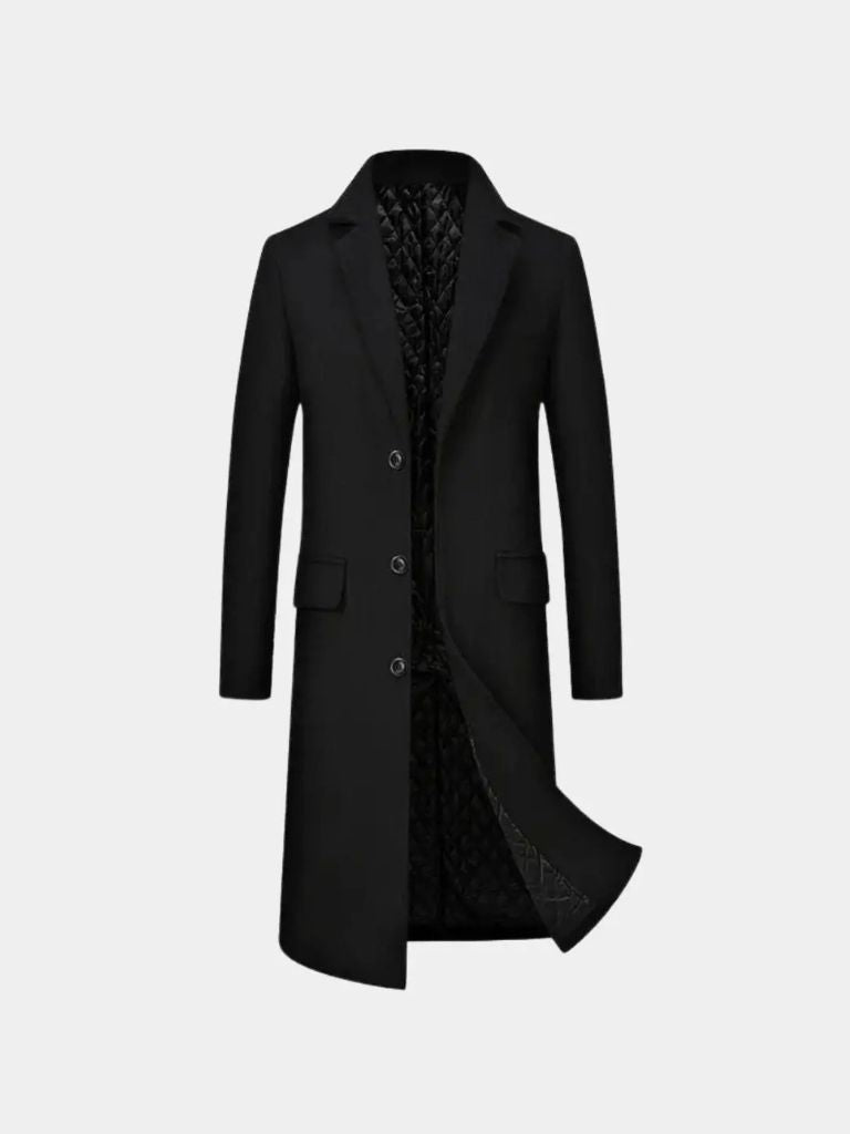 Mens Wool Blend Trench Coat - Nordwr