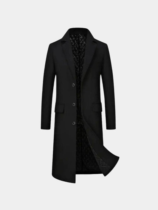 Mens Wool Blend Trench Coat - Nordwr