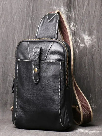 Minimalist Leather Shoulder Bag - Nordwr