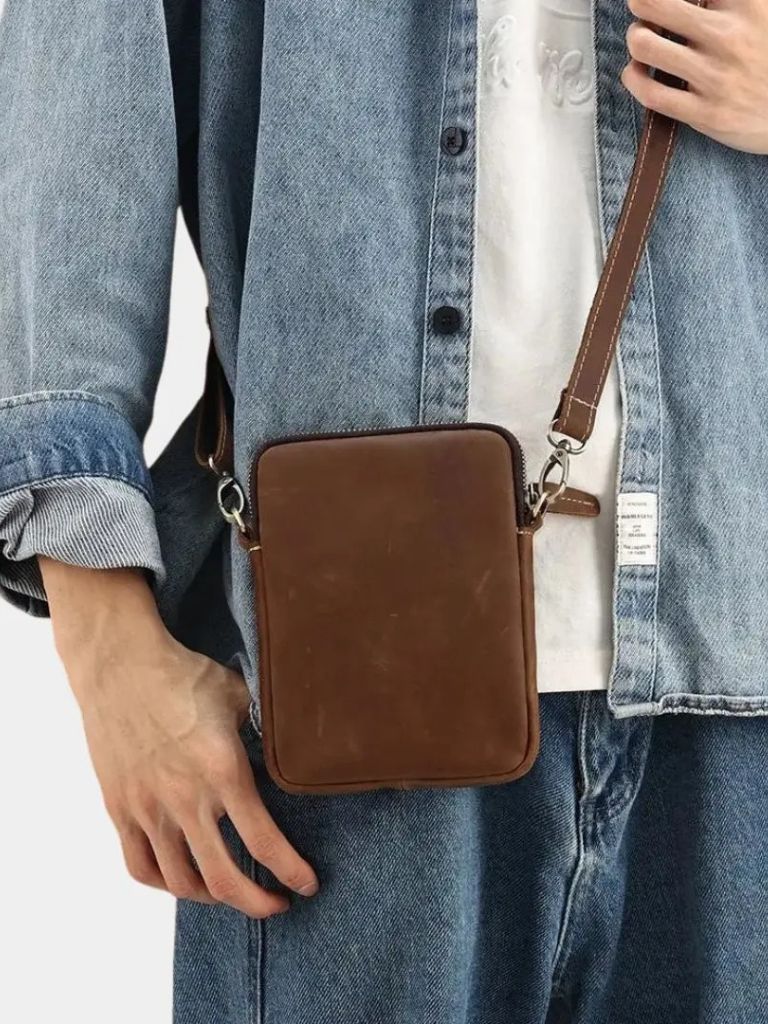 Minimalist Crossbody Leather Bag - Nordwr