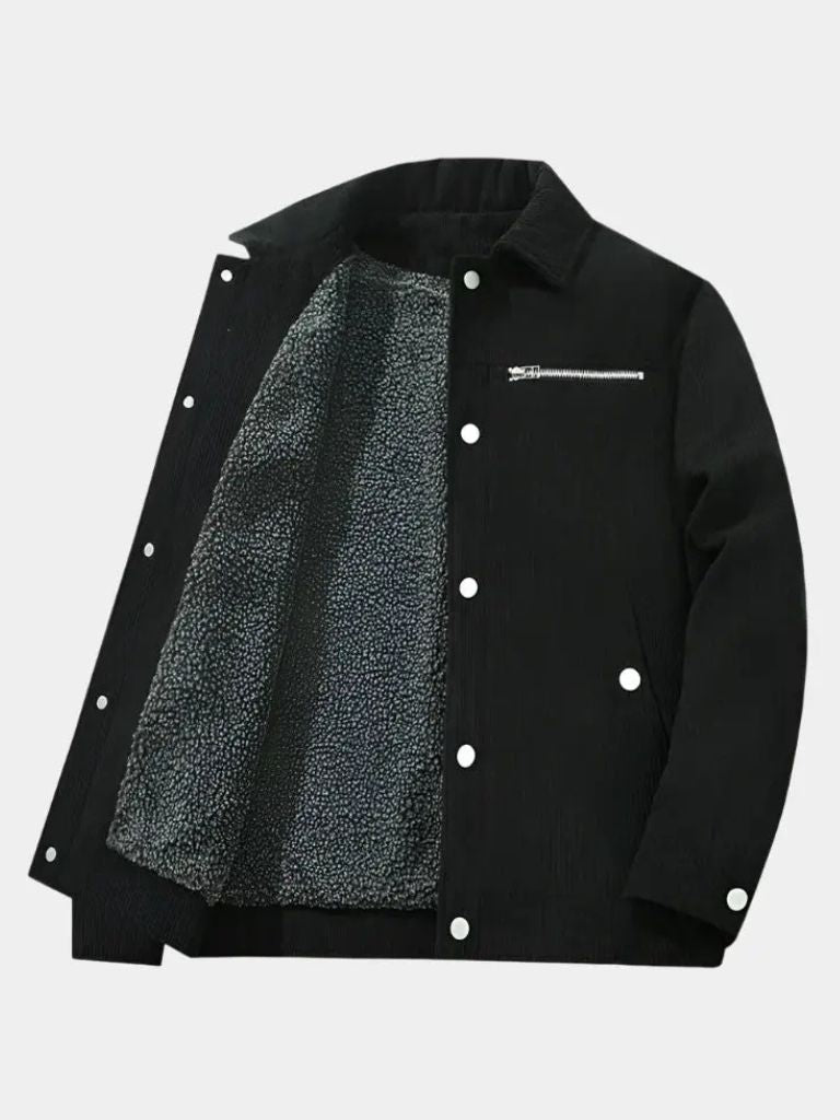 Minimalist Corduroy Sherpa Jacket - Nordwr