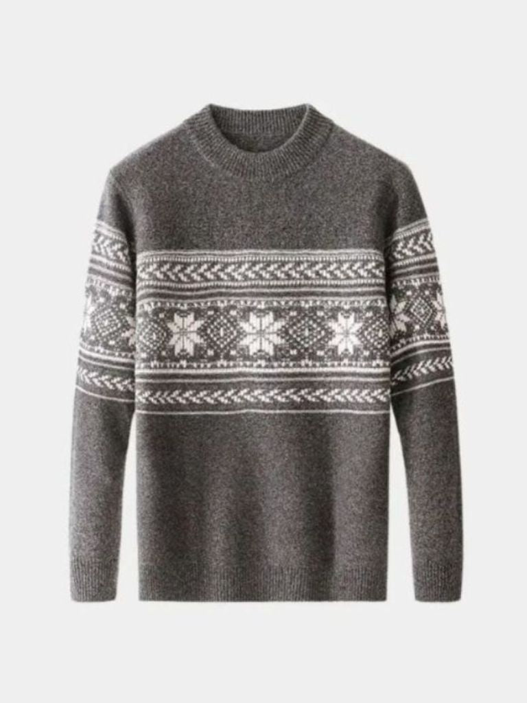 100% Wool Fair Isle Pullover Sweater Jumper - Nordwr
