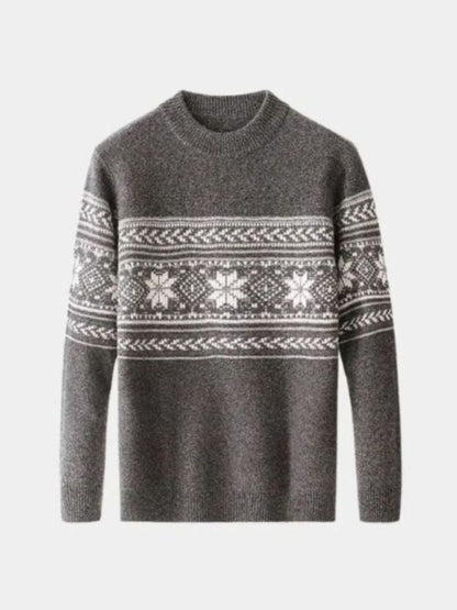 100% Wool Fair Isle Pullover Sweater Jumper - Nordwr
