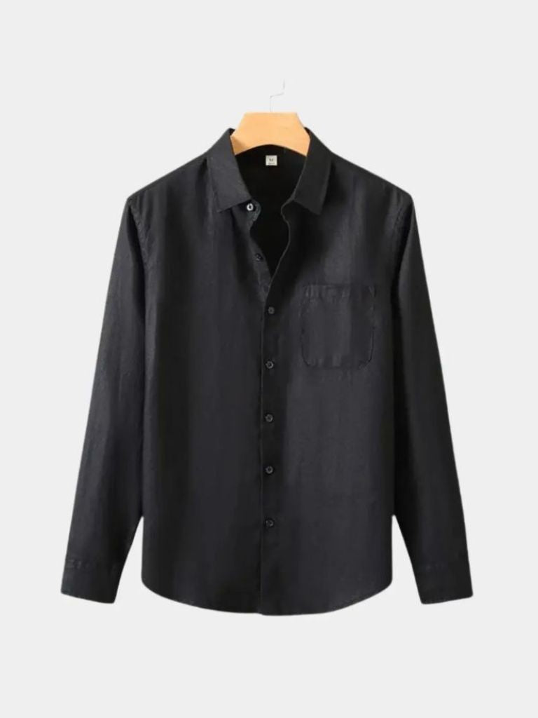 Long Sleeve Essential Linen Shirt - Nordwr