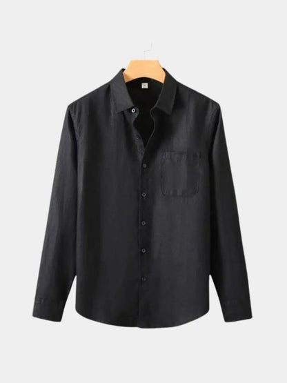 Long Sleeve Essential Linen Shirt - Nordwr