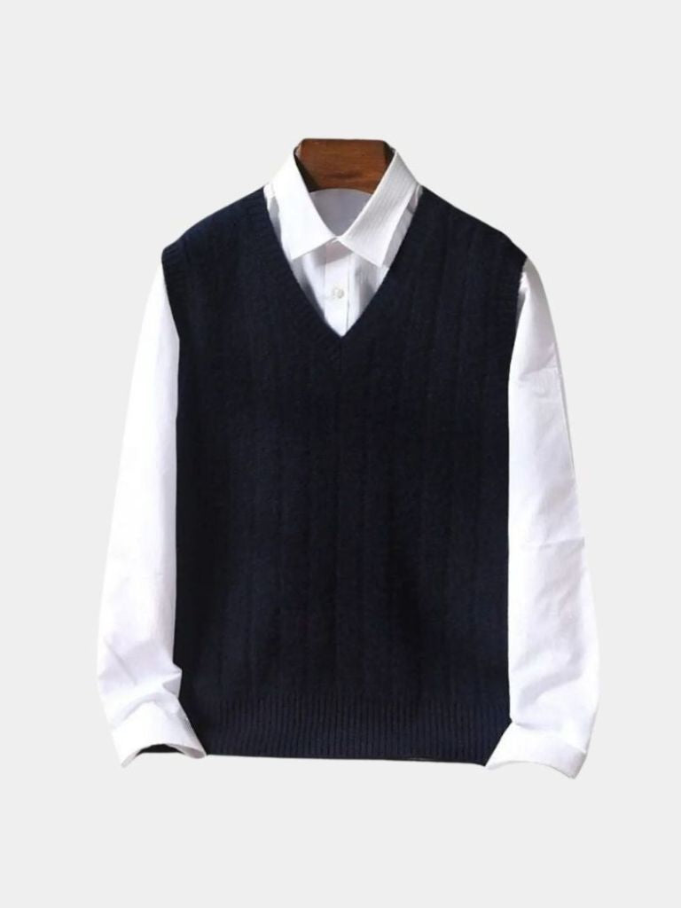100% Merino Wool Pullover Sweater Vest - Nordwr