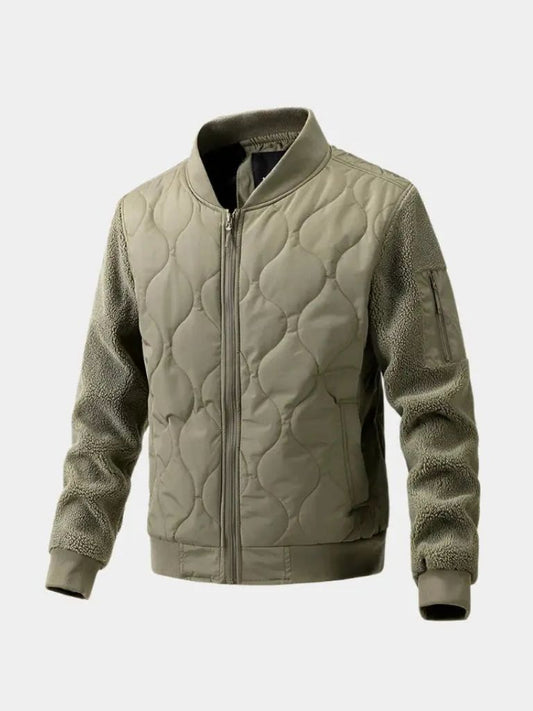 Sherpa Sleeves Padded Bomber Jacket - Nordwr