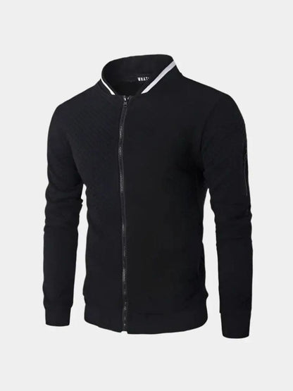 Textured Casual Bomber Jacket - Nordwr