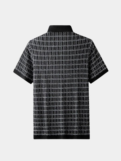 Classic Noir Knit Polo Shirt - Nordwr