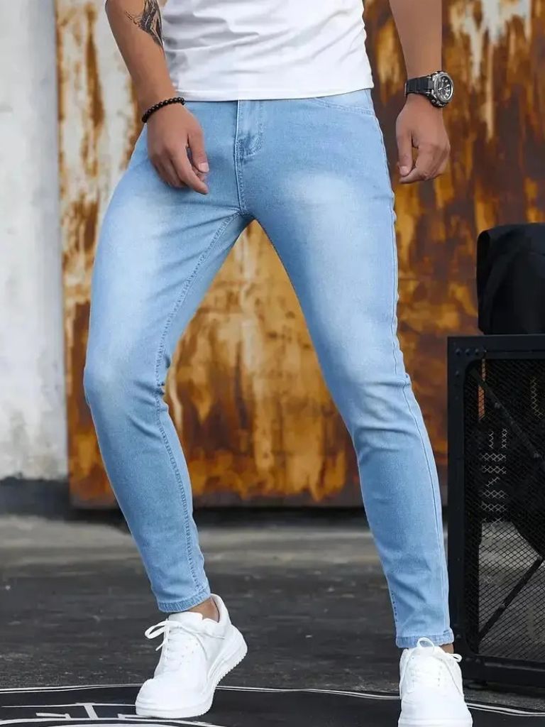 Stretchy Skinny Denim Jeans Trousers - Nordwr