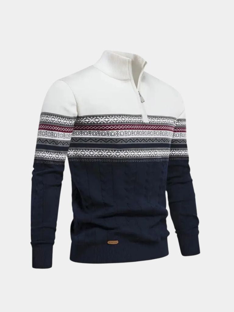 Half Zip Knit Pullover Sweater - Nordwr